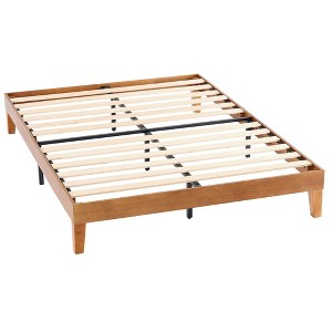 Kumasinova Minimalist Bed Frame with Slats,Solid Wooden Platform with 1000lbs Capacity,Noise-Free & Heavy Duty Design,No Box Spring Required,Queen - 1 of 4