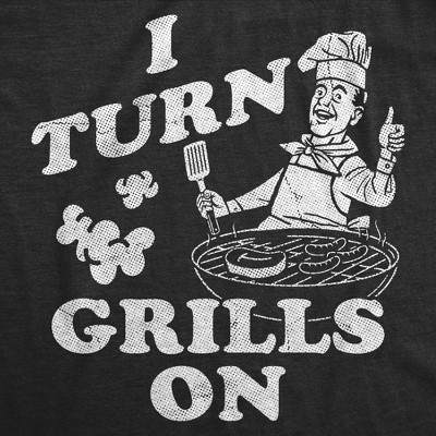 Мужские футболки Crazy Dog T-Shirts, Inc. Mens Funny T Shirts I Turn Grills On Sarcastic BBQ Graphic Novelty Tee for Men - Crazy Dog Men's T Shirt Gift for Dad Black XXL — фото 2