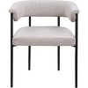 Meridian Furniture,Malin Linen Textured Fabric Dining Chair, Set of 2 - 2 of 4