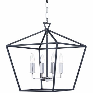 Maxim Lighting Abode 4 - Light Chandelier in  Textured Black/Polished Nickel - 1 of 4