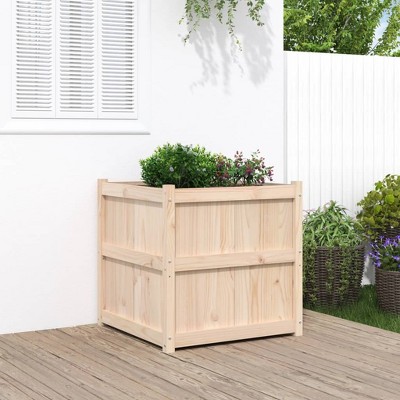 vidaXL Garden Planter 27.6"x27.6"x27.6" Solid Wood Pine