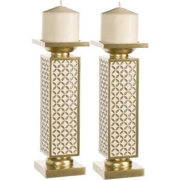 Creative Scents Schonwerk Decorative Candle Holder (set of 2) - Diamond Lattice