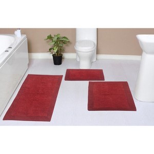 Home Weavers Luxury Collection 100% Cotton Tufted Bathroom Rug Set, Non-Slip Latex Bath Rug Set - 1 of 4