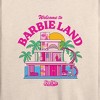 Women's - Barbie - Welcome To Barbie Land Lightweight French Terry Wide Neck Long Sleeve Shirt - 2 of 4