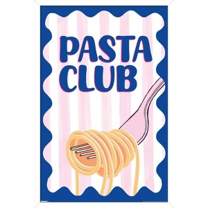 Trends International Reinders: Food - Pasta Club in Blue and Pink Framed Wall Poster Prints - 1 of 4