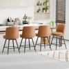 PU Leather Contemporary Bar Stool Swivel Feature, PU Leather & Durable Quality - 2 of 4