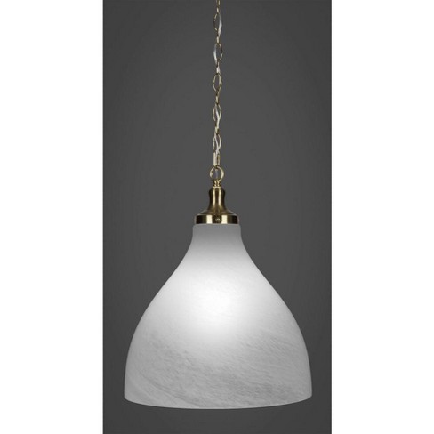 Toltec Lighting Juno 1 Light Pendant New Aged Brass With 16