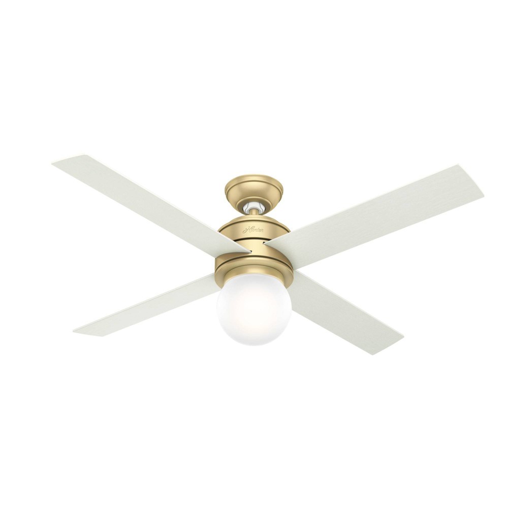 Photos - Fan 52" Hepburn Ceiling  with Wall Control  Brass(Includes LED Light Bulb)