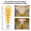 Aoibox Christmas tree topper lighted with 6 projection modes 3D silver glitter snowflake LED rotating projector 1 Piece for holiday decor - 3 of 4