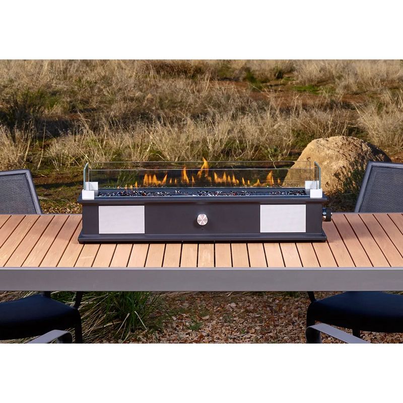 Ukiah Co. LOOM 40,000 BTU Powder Coated Steel Rechargeable Bluetooth 3 Mode Tabletop Propane Fire Pit with Speaker Sound System, Black, 5 of 7
