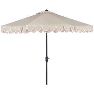 UV Resistant Elegant Valance 9Ft Auto Tilt Umbrella - PAT8006 - Safavieh - 1 of 4
