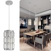 POWLIG 1 - Light Modern Luxury Round Chrome Crystal Pendant Light - 3 of 4
