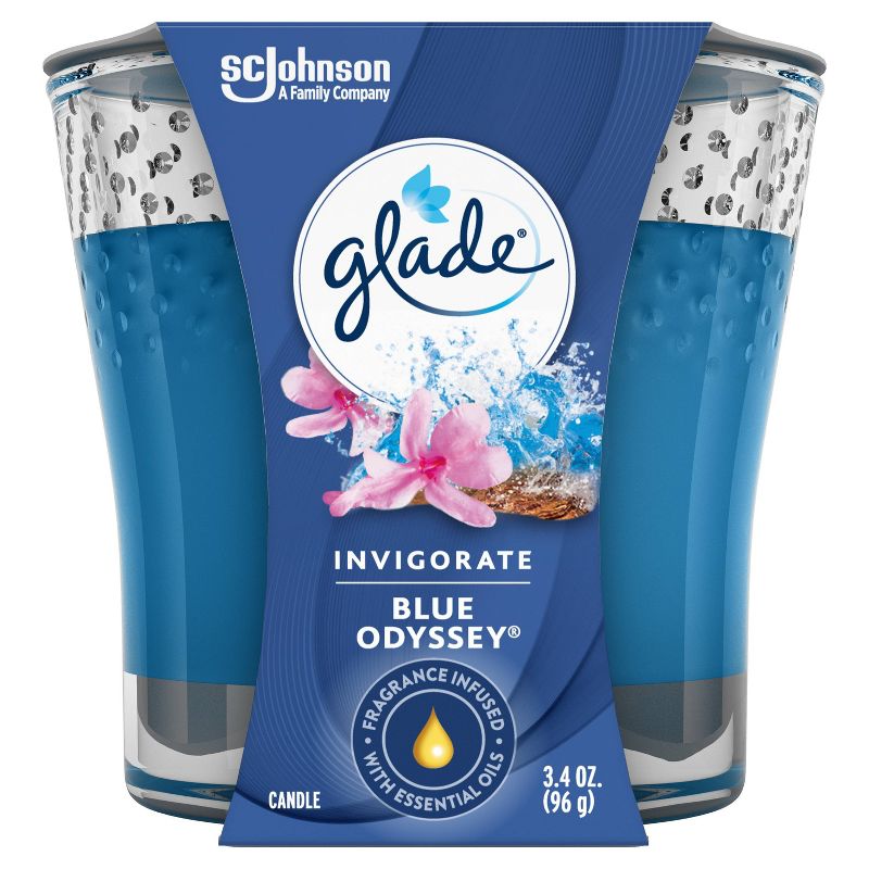 Glade Blue Odyssey Candle - 3.4oz, 1 of 7