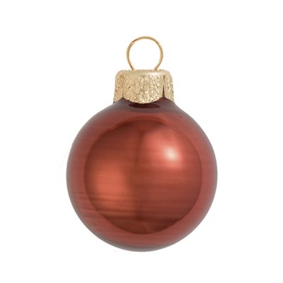 Northlight 12ct Pearl Glass Ball Christmas Ornament Set 2.75" - Chocolate Brown