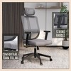 LeisureMod Modern Office Chair with Mesh Back and Headrest Adjustable Height 360 Degree Swivel and Tilt Nift Series - 4 of 4