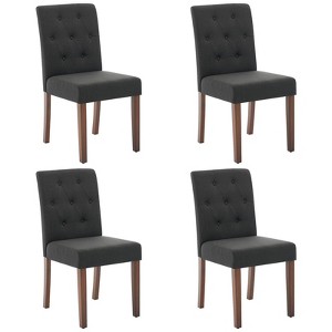 2/4/6 Pieces Upholstered Dining Chairs For Dining Room, Modern Button Tufted Kitchen Chairs with Wood Legs & Padded Seats for Living Room ,Kitchen - 1 of 4