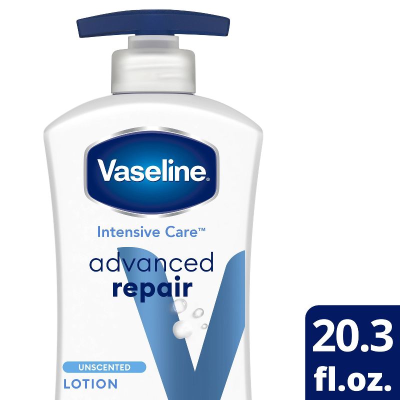 Vaseline Intensive Care Advanced Repair Moisture Pump Body Lotion Unscented - 20.3oz, 1 of 8