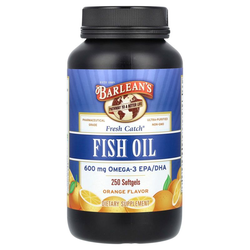 Barlean's Fresh Catch, Fish Oil Supplement, Omega-3 EPA/DHA Softgels, Omegas and Fish Oil, 1 of 3