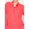 Slickblue Women's Button Down Collared Shirt, Relaxed Fit Linen Blend Top with Pocket, 4 Color Options, Size S-L - 3 of 4