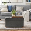 SONGMICS Storage Ottoman, Folding Storage Bench, Ottoman with Storage, Storage Ottoman Bench - 2 of 4