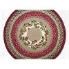 Earth Rugs RP-390 Cranberries Round Tread – 27"x27" Braided Jute Rug - 2 of 3