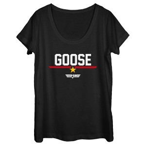 Women's Top Gun Nick "Goose" Bradshaw Logo Scoop Neck - 1 of 4
