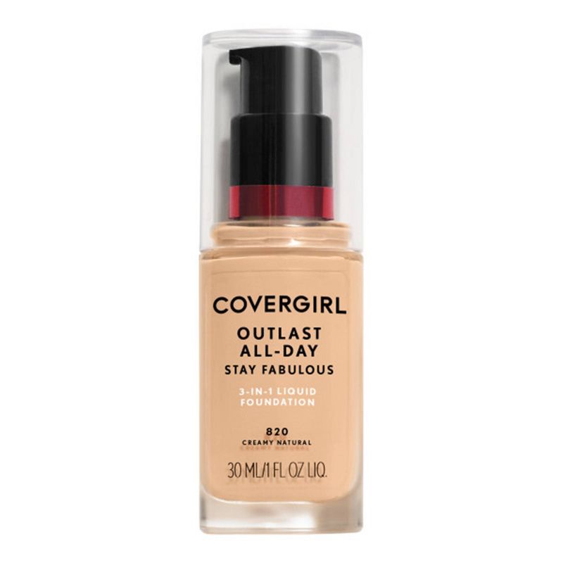COVERGIRL Outlast Stay Fabulous 3-in-1 Foundation SPF 20 - 820 Creamy Natural - 1 fl oz, 1 of 5
