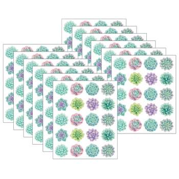 Teacher Created Resources® Rustic Bloom Succulents Stickers, 120 Per Pack, 12 Packs