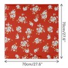 Elerevyo Women's Floral Satin Square Silky Neck Scarf Neckerchief Hair Band - 3 of 4