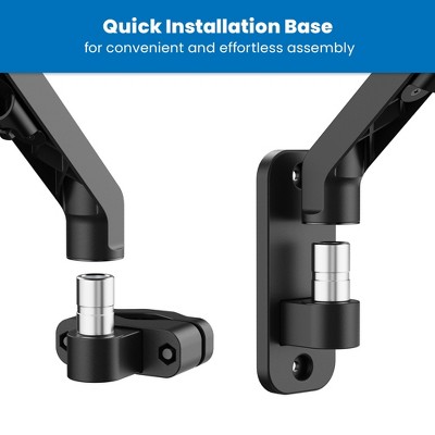 Black Steel Adjustable Wall Monitor Arm for 32" Screens