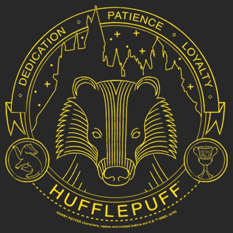 Women's Harry Potter Hufflepuff House Emblem T-Shirt, 2 of 5