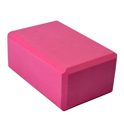 Yoga Accessories Foam 4 Inches Thick Exercise Balance Supportive Rectangular Yoga Block for Beginners and Advanced Yogis, Pink