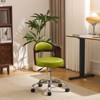 Karl Home | Ring-Shaped Wooden Back Office Chair With Foot Spikes And Wheels - 2 of 4