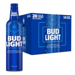 Bud Light American Lager Beer - 20pk/16 fl oz Bottles - 1 of 4