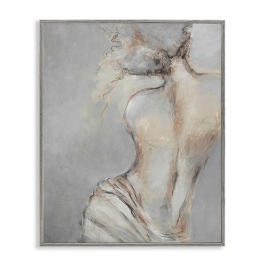 Stupell Industries Traditional Nude Baroque Portrait Framed Giclee Art, Gray, 11" x 14" - 1 of 4