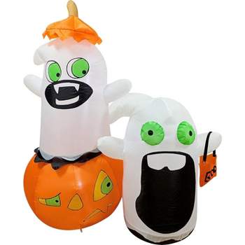 Joiedomi 5ft Halloween Naughty Ghost with Pumpkin Cap and a Gift Bag