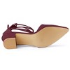 Allegra K Women's Pointed Toe Block Heels Lace Up Pumps - 4 of 4