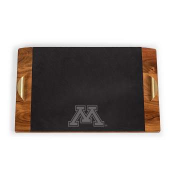 NCAA Minnesota Golden Gophers Covina Acacia Wood and Slate Black with Gold Accents Serving Tray
