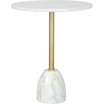 Charmayanne Side Table Marble White - ZM Home