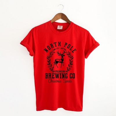 Simply Sage Market Women's North Pole Brewing Co. Short Sleeve Garment Dyed Tee