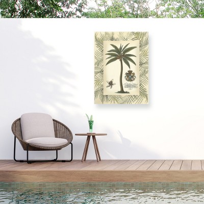 "Palm In Bamboo Frame I" Outdoor Canvas