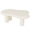 39.4in Cloud Coffee Table,Modern Carton Center Table for Living Room, Home Office, Funky Minimalist Tea Table (White) - 2 of 4