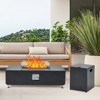 56 Inch Propane Fire Pit Table with Wind Guard, Glass Beads, Rain Cover, Sturdy Steel Anti-Rust Finish, CSA Safety Certified Outdoor Firepit - 2 of 4