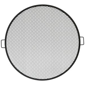 Sunnydaze Outdoor Camping or Backyard Heavy-Duty Steel Round X-Marks Fire Pit Cooking Grilling Grate - 1 of 4