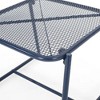 Modern Mesh Outdoor End Table, Rectangle Powder-Coated Metal Patio End Table for Outside Use, Patio Side Table -Christopher Knight Home - 3 of 4