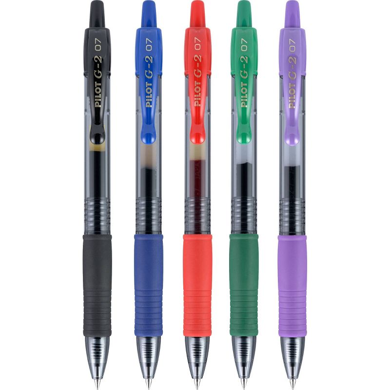 Pilot 5ct G2 Premium Retractable Gel Pens Fine Point 0.7mm Assorted Inks, 3 of 7