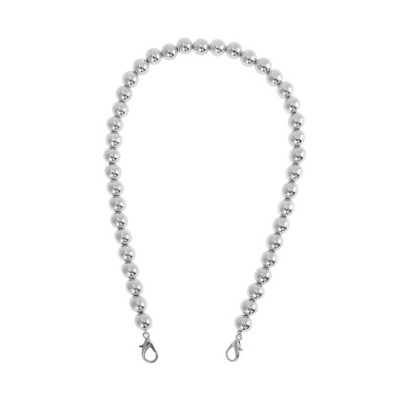 Unique Bargains Faux Pearl Handbag Strap Silver Tone 1 Pc