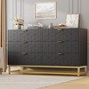 Dresser for Bedroom, 53.5" Large Dresser Organizer, 6 Drawer with Golden Metal Handle and Legs, Modern Chest of Drawers, Dressers with Drawers - 2 of 4