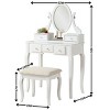 Vanity Desk Classic with Swivel Mirror and 5 Drawers for Bedroom 32in Wide-3irtyhousy - 4 of 4