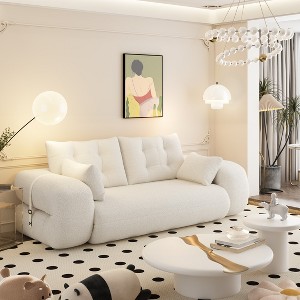 KWPZQEB Folding Sofa Bed, Convertible Sleeper Chair with Pillows, 3-in-1 Foldable Sofa Bed, Comfy Fabric Floor Sofa for Living Room Bedroom - 1 of 4